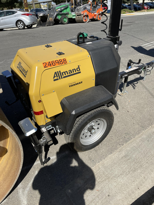 2022 Allmand NLV3GR (4) LED Light Fixture 350W, 23' Vertical Mast, 3kW Prime, Towable, ES Decals, T3