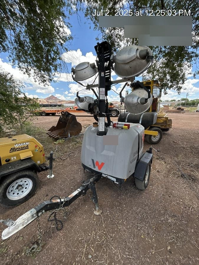 2019 Wacker Neuson LTV6L-MH Wacker Neuson LTV6L Mobile Light Tower w/Fuel Level Sensor Installed