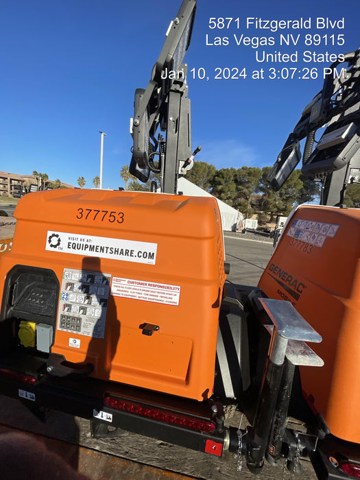 2023 Generac MLT2 Diesel, Flex Switch 120V Input, Powerzone Controller, 
(4) 320W LED Lights, 4kW Generator, 39.9 Gal Fuel Tank, 2" Ball, T3