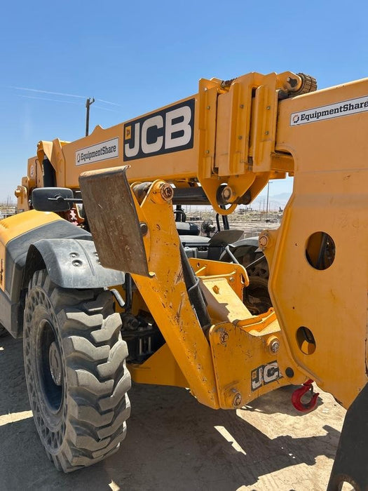 2019 JCB 510-56 74 HP w/Open ROPS, Beacon, Aux Hydraulics, Worklights, Solid Tires w/60" Carriage/Forks