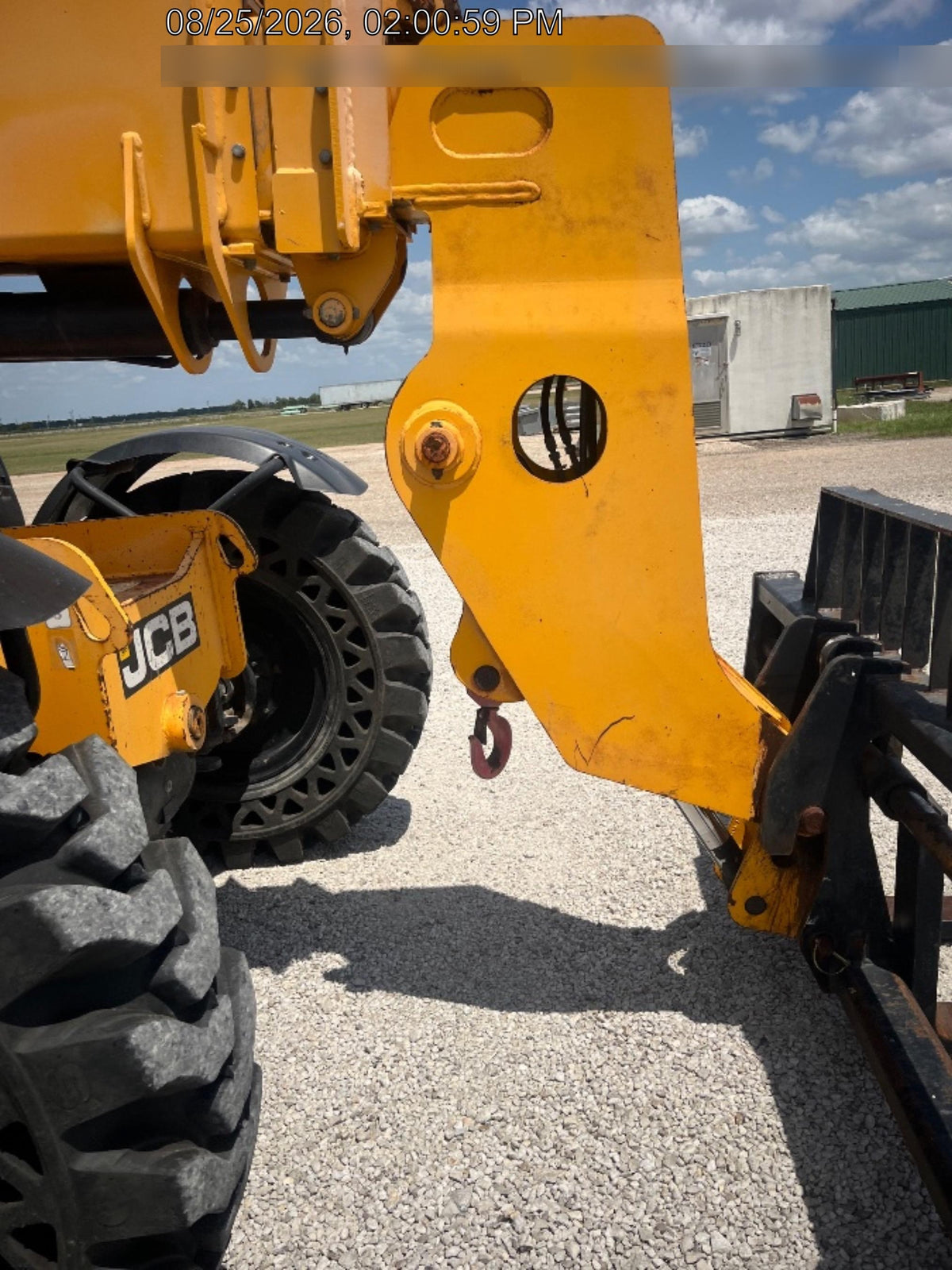 2019 JCB 509-42 JCB 509-42 Enclosed Cab, 74 HP, Solid Tires, Worklights, Beacon, Aux Hydraulics, Lifting Eye w/60" Carriage/60" Forks