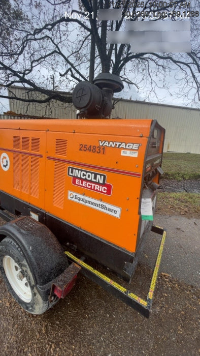 2022 Lincoln Electric Vantage 549X Crosslink Technology, Trailer Mounted, ES Decals, T3