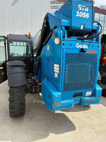 2019 Genie GTH-1056 Cab/Heat/AC, Solid RT Tires, LED Work Lights, Beacon 60" QA Carriage, 60" Forks
