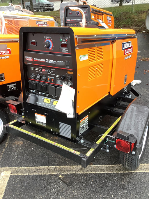 2021 Lincoln Electric Vantage 322 Vantage 322 Ready Pak 3 w/ Decals, ORANGE (includes trailer, cable rack, fender light kit) NO Telematics