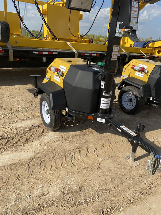 2021 Allmand NLV3GR (4) LED Light Fixture 350W, 23' Vertical Mast, 3kW Prime, Towable, Deep Sea L401, Leveling Jacks, Yanmar T4F 5.8hp