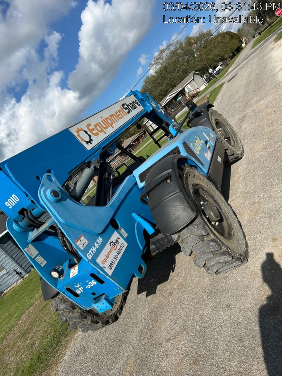 2018 Genie GTH-636 Genie GTH-636 w/Open ROPS, Solid Tires, Work Light/Beacon, 48" Carriage and Forks
