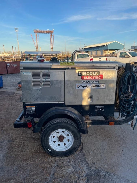 2019 Lincoln Electric Vantage 322 Ready-Pak 3, Two Wheel Trailer, Fender and Light Kit, Cable Rack