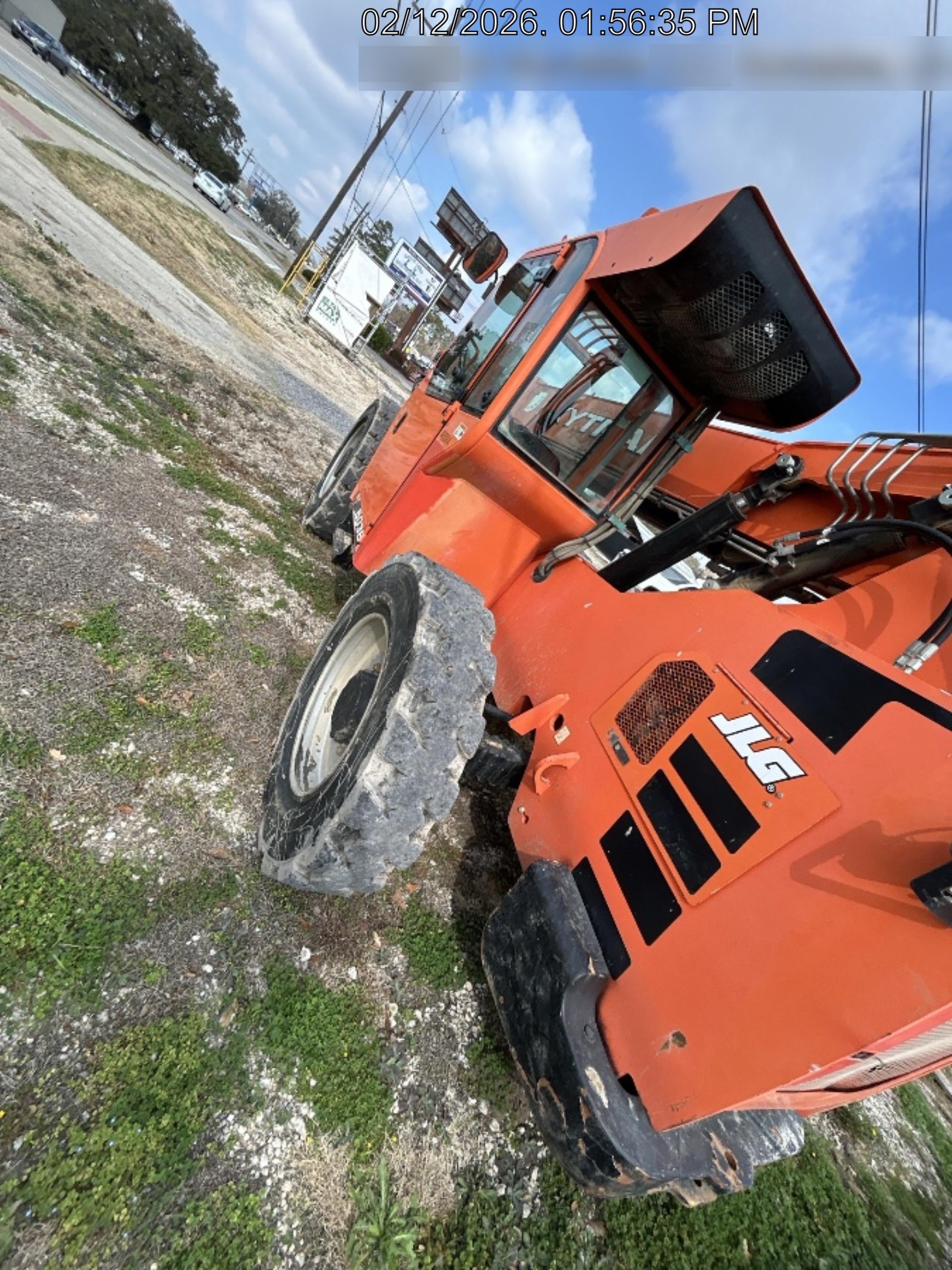 2019 Skytrak 6036 Cab/Heat/Air, Solid Tires, LED Work Lights, Beacon w/50" Carriage, 48" Pallet Forks