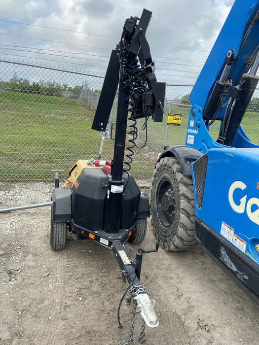 Allmand NLV3GR (4) LED Light Fixture 350W, 23' Vertical Mast, 3kW Prime, Towable, Deep Sea L401, Leveling Jacks, Yanmar T4F 5.8hp