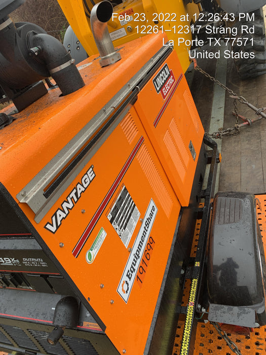 2021 Lincoln Electric Vantage 549X Ready Pak 3, ORANGE (includes trailer, cable rack, fender light kit)