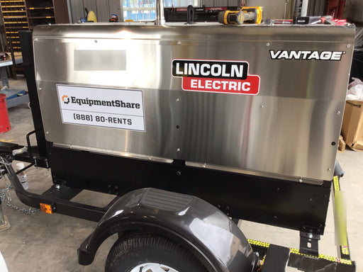 2019 Lincoln Electric Vantage 322 Lincoln Vantage 322 Welder w/Trailer, Light Kit, Cable Rack