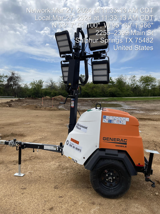 2024 Generac MLT2 Diesel, Flex Switch 120V Input, Powerzone Controller, 
(4) 320W LED Lights, 4kW Generator, 39.9 Gal Fuel Tank, 2" Ball, T3