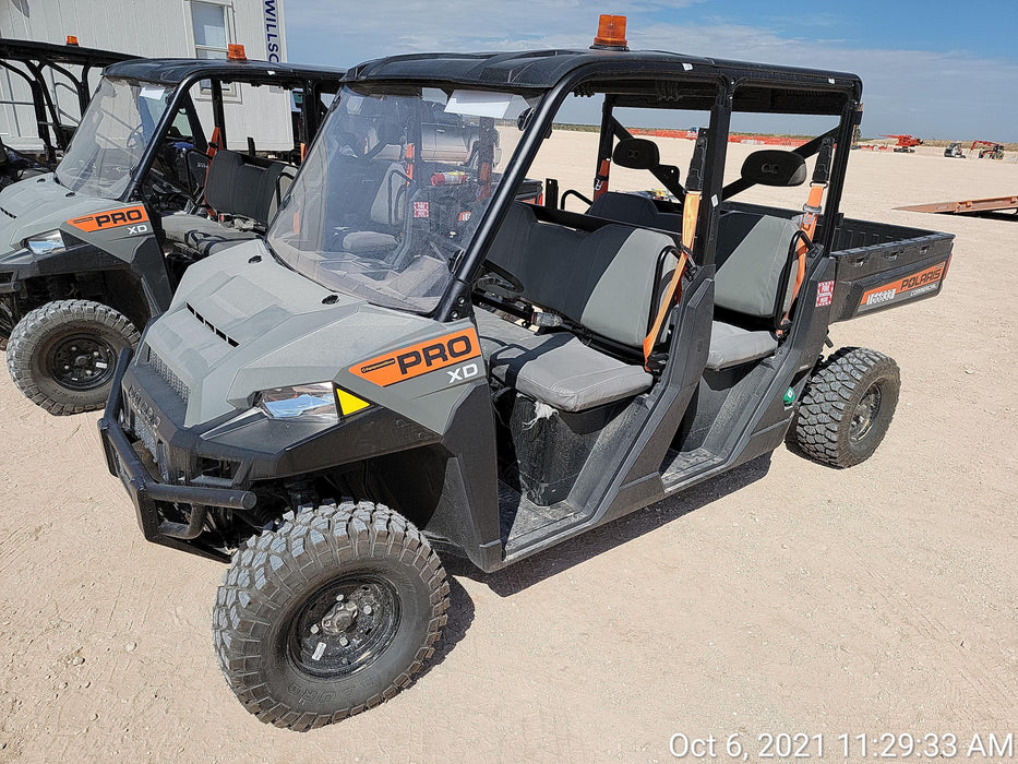 2021 Polaris Pro XD 4000D AWD Canopy, Diesel, 4-6 Passenger, LED Strobe, Rearview Mirror