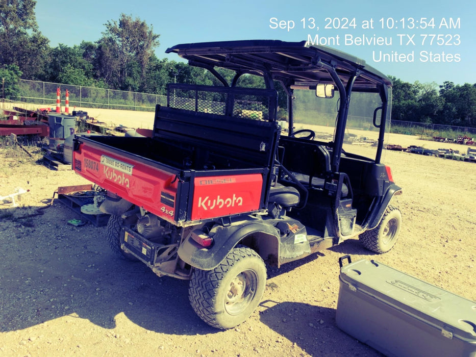 2022 Kubota RTV-X1140W-H Plastic Canopy, Windshield Acrylic Clear, LED Strobe Light, Wire Harness Kit, Back up Alarm