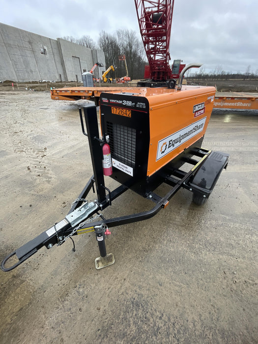 2021 Lincoln Electric Vantage 322 Vantage 322 Ready Pak 3 w/ Decals, ORANGE (includes trailer, cable rack, fender light kit) NO Telematics