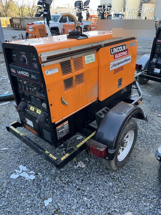 2022 Lincoln Electric LE400 Kubota V1505, Trlr, Cable Rack, Light Kit, ES Decals, T3