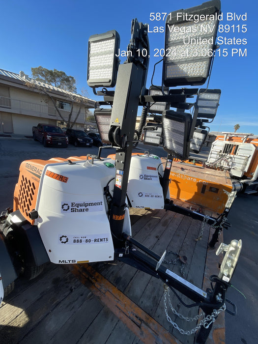 2023 Generac MLT2 Diesel, Flex Switch 120V Input, Powerzone Controller, 
(4) 320W LED Lights, 4kW Generator, 39.9 Gal Fuel Tank, 2" Ball, T3