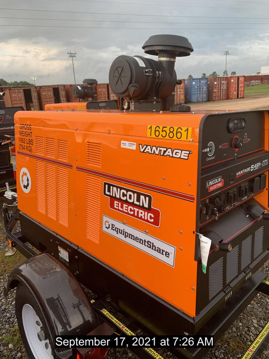 2021 Lincoln Electric Vantage 549X Ready Pak 3, ORANGE (includes trailer, cable rack, fender light kit)