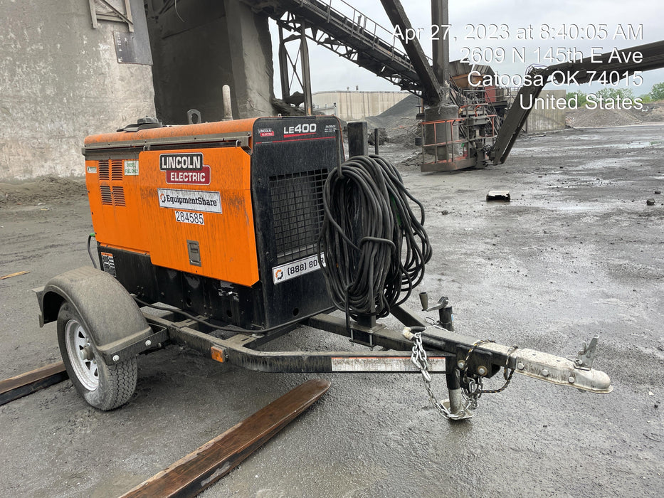 2022 Lincoln Electric LE400 Kubota V1505, Trlr, Cable Rack, Light Kit, ES Decals, T3