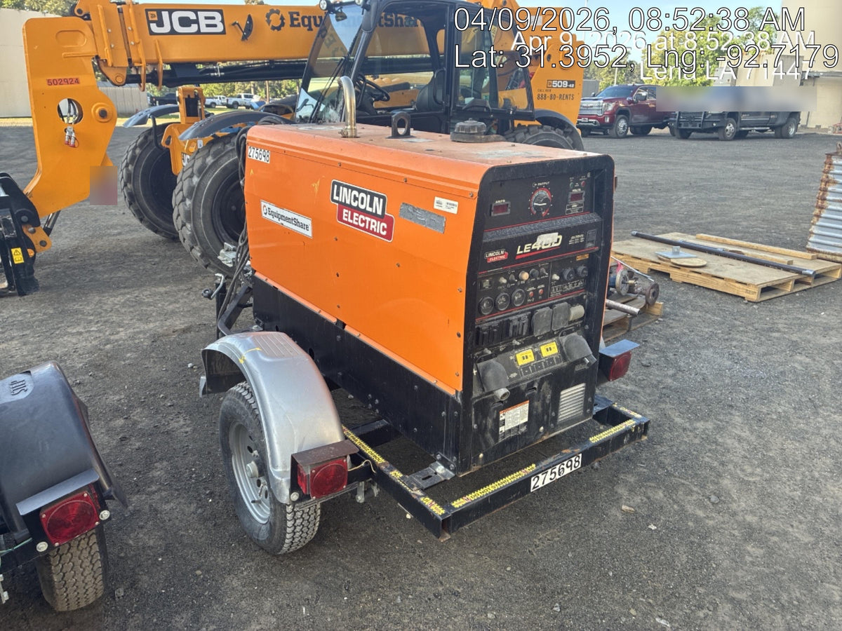 2022 Lincoln Electric LE400 Kubota V1505, Trlr, Cable Rack, Light Kit, ES Decals, T3