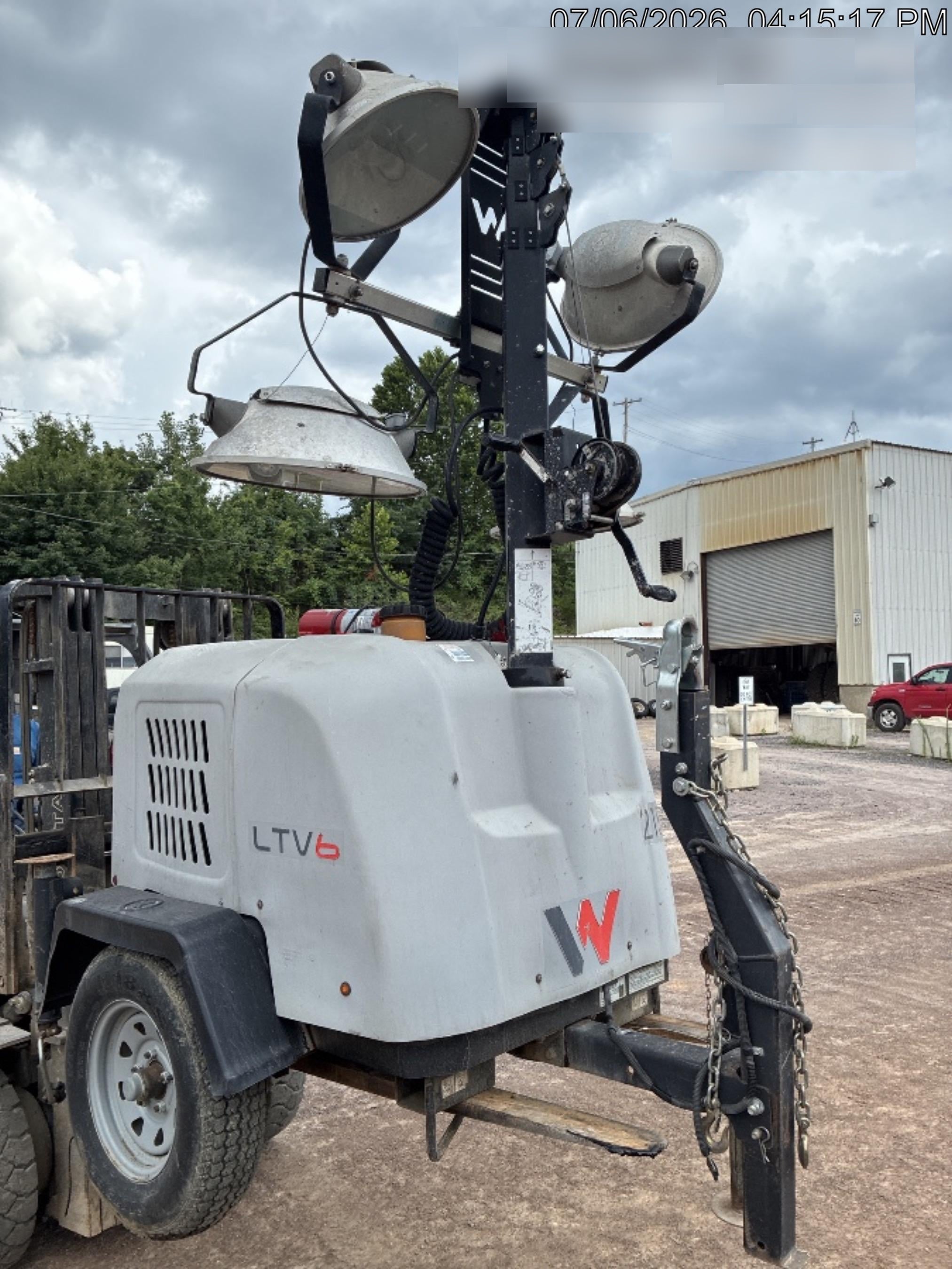 2019 Wacker Neuson LTV6L-MH Wacker Neuson LTV6L Mobile Light Tower w/Fuel Level Sensor Installed