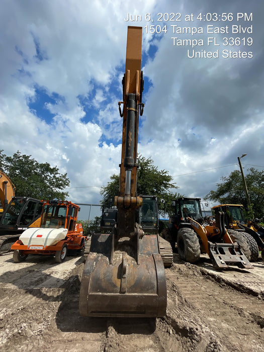 2017 Case CX350D CAB A/C, 13'-3" ARM, STEEL TRACKS