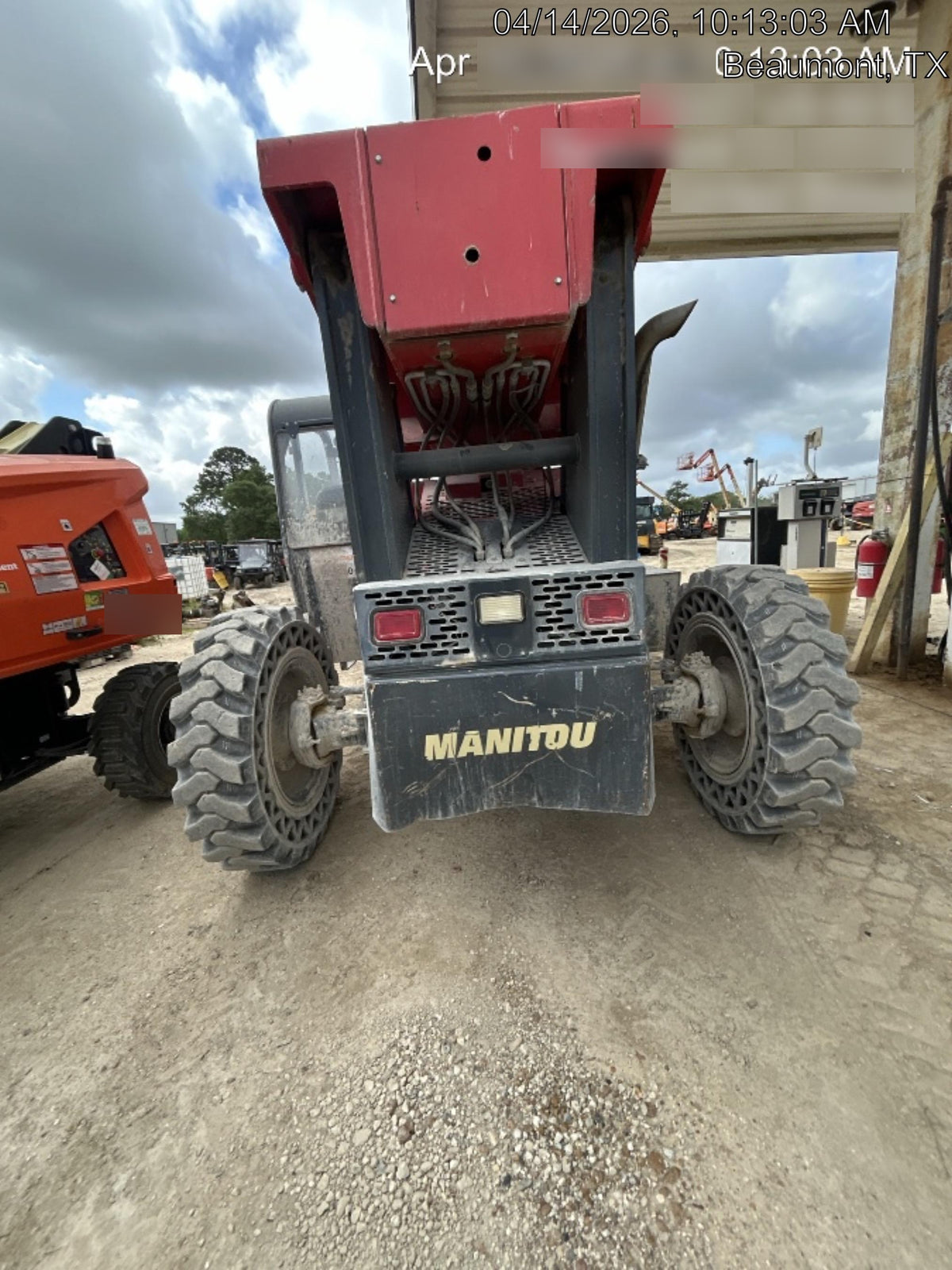 2018 Manitou MTA8044 MTA 8044 - 74 HP T4, Canopy, Worklights/Strobe, Beacon, 66" Carriage, 48" Forks, Solid Tires, Lift Hook, Aux Hydraulics