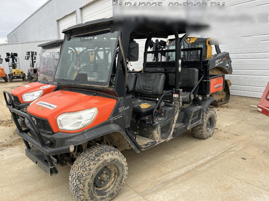 Kubota RTV-X1140W-H 4WD, LED Strobe, Windshield Acrylic Clear, Plastic Canopy, Wire Harness Kit, Backup Alarm