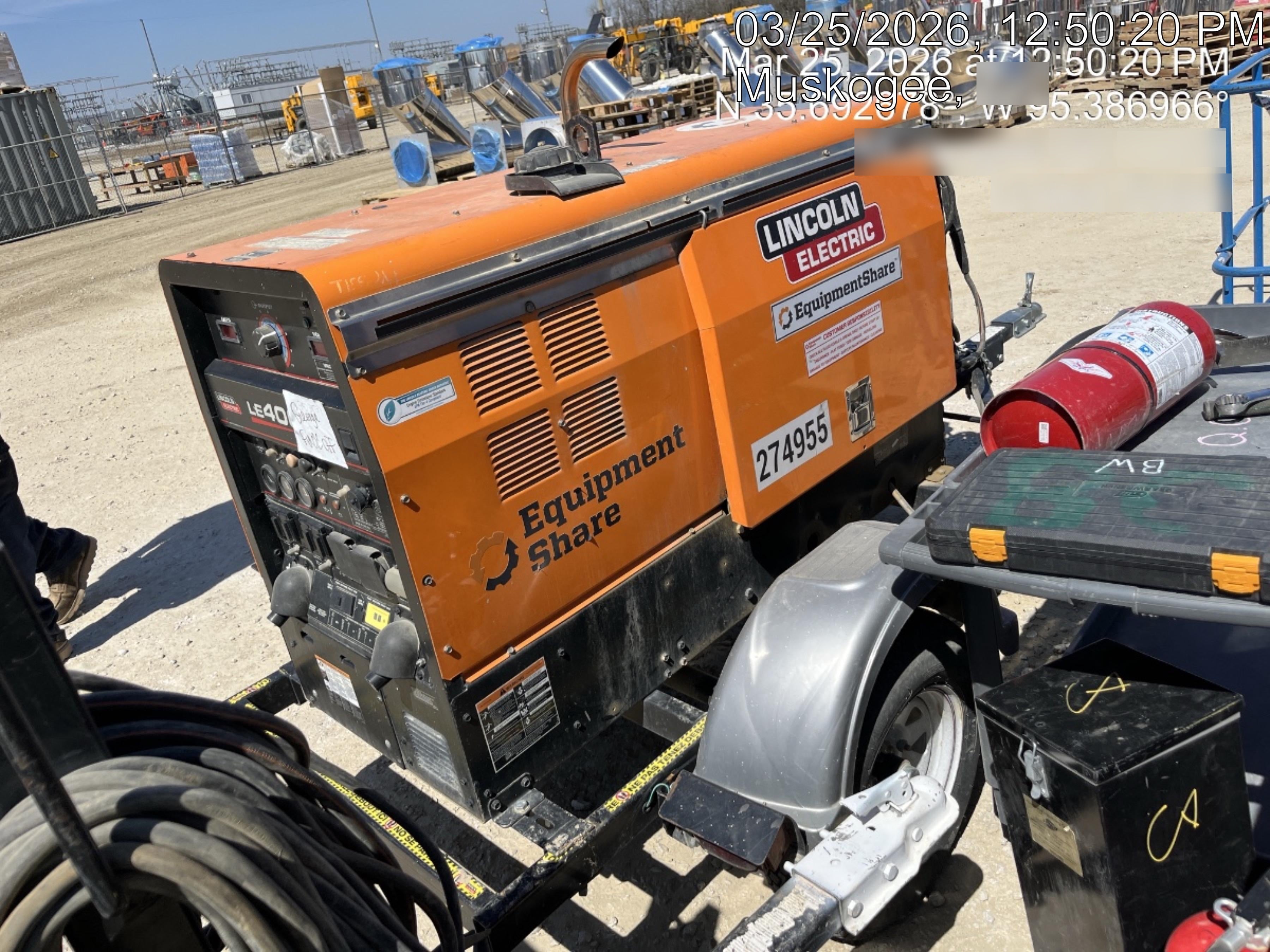 2022 Lincoln Electric LE400 Kubota V1505, Trlr, Cable Rack, Light Kit, ES Decals, T3