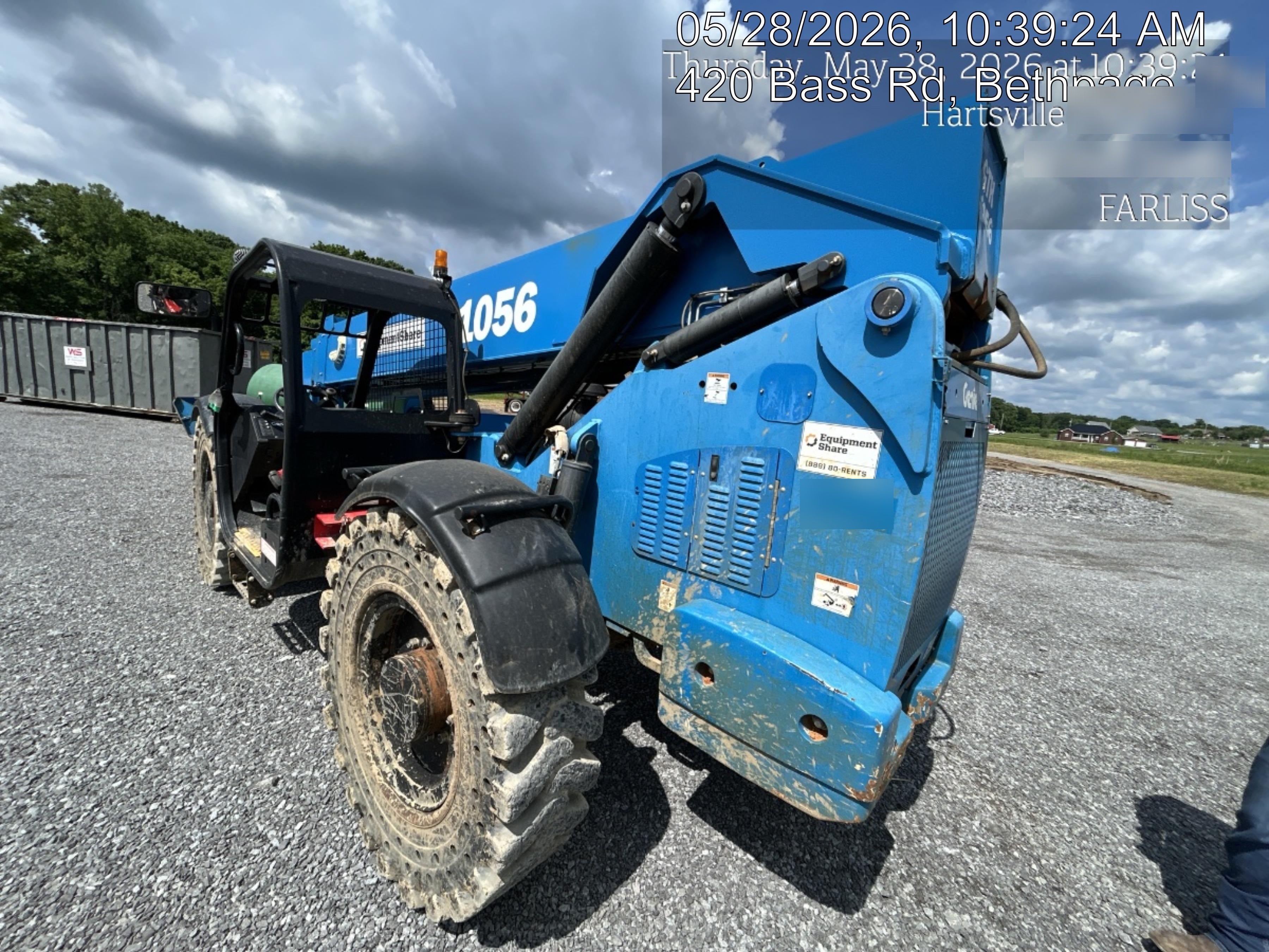 2018 Genie GTH-1056 Genie GTH-1056 w/ROPS, Work Lights, Solid Tires, RH Cab Mesh, Beacon, 60" Carriage and Forks