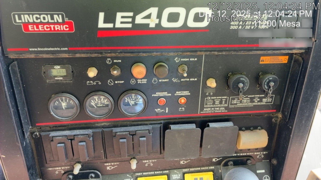 2024 Lincoln Electric LE400 Kubota V1505, Trlr, Cable Rack, Light Kit, ES Decals, T3