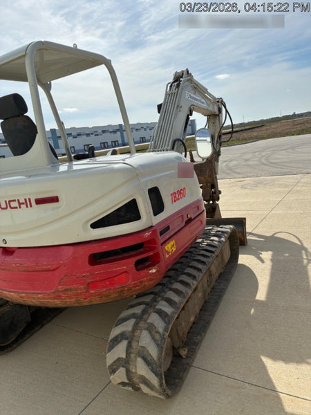 2019 Takeuchi TB260 Takeuchi TB260 Canopy w/Rubber Tracks, Auxiliary Hydraulics, Standard Blade, Manual QC