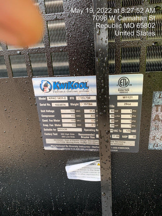 2022 KWIKOOL KPAC1411-2