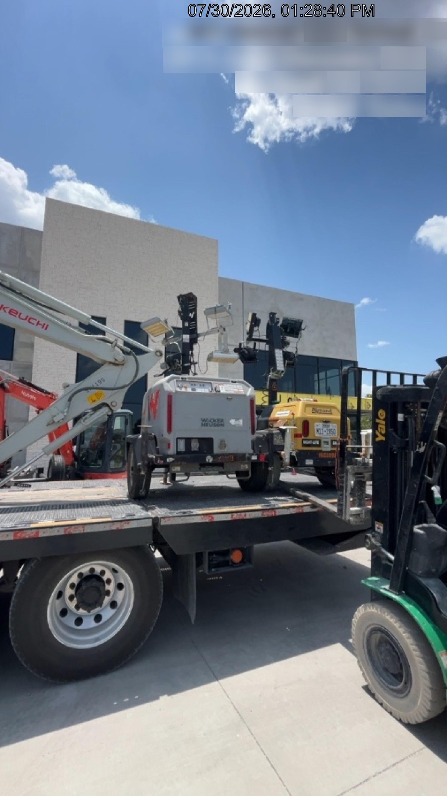 2022 Allmand NLV3GR (4) LED Light Fixture 350W, 23' Vertical Mast, 3kW Prime, Towable, ES Decals, T3
