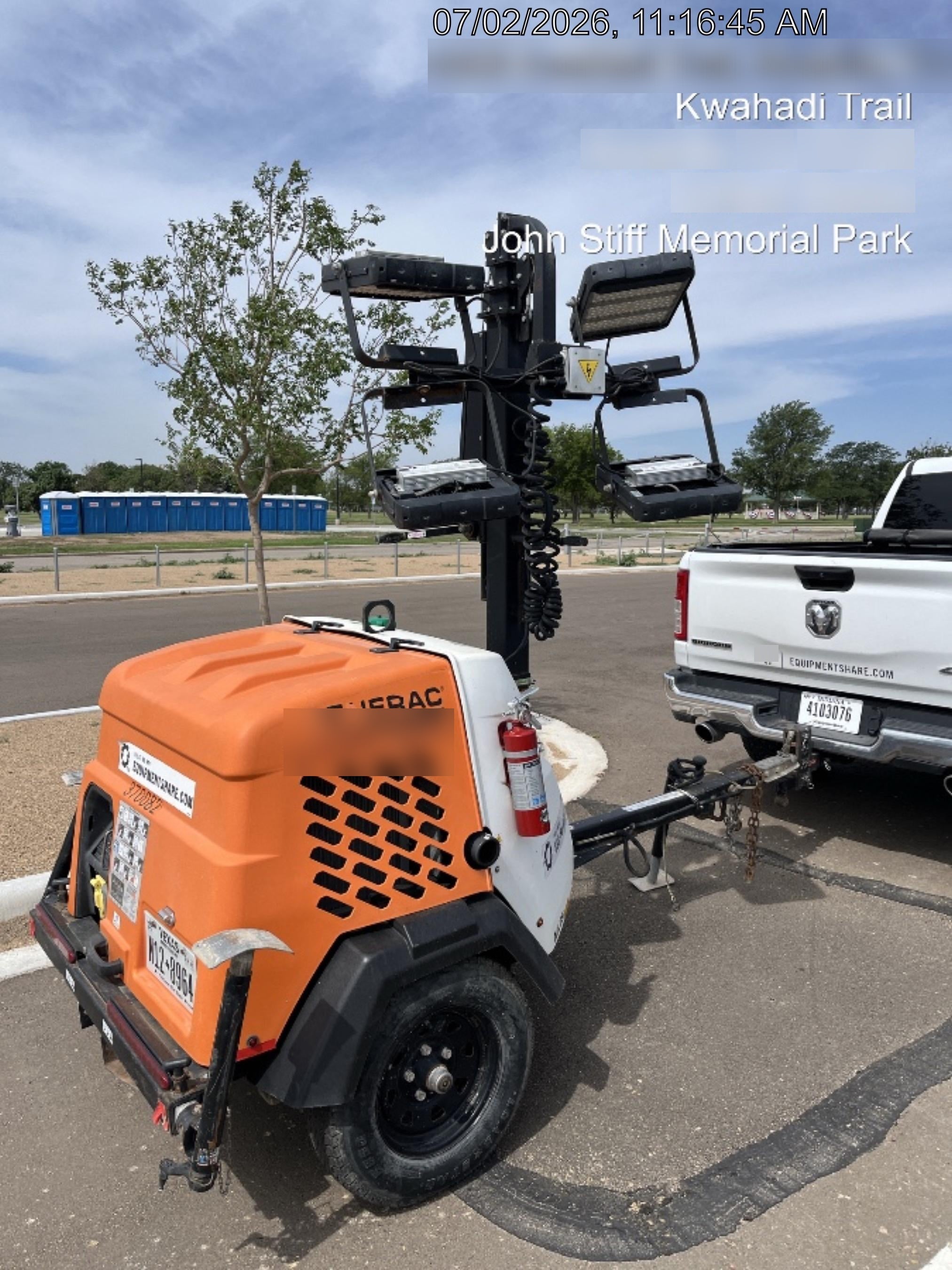 2023 Generac MLT2 Diesel, Flex Switch 120V Input, Powerzone Controller, 
(4) 320W LED Lights, 4kW Generator, 39.9 Gal Fuel Tank, 2" Ball, T3