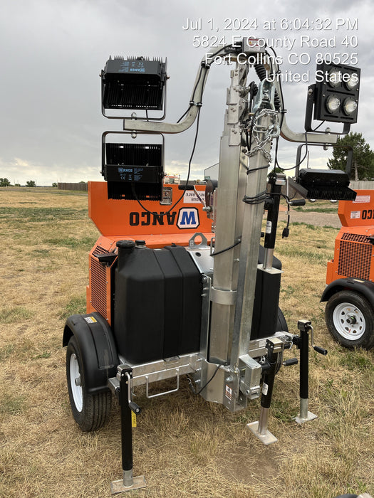 2024 Wanco WLTT-4MM4K Diesel, Deep Sea Controller, Shore Power Plug, Auto Start, (4) 350W LED Floodlights, 4kW Generator, 60 Gal Fuel Tank, 2" Ball, T3