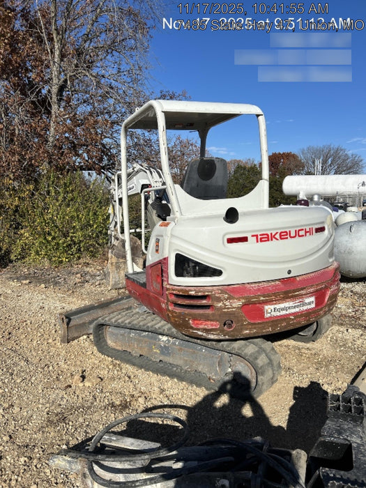 2019 Takeuchi TB240 Takeuchi TB240 Canopy w/Rubber Tracks, Auxiliary Hydraulics, Manual QC, Hydraulic Thumb, 12/18/24" Buckets
