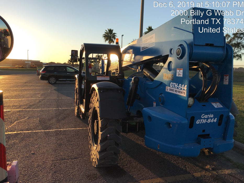 2018 Genie GTH-844 Genie GTH-844 w/ROPS, Work Lights, Solid Tires, RH Cab Mesh, Beacon, 60" Carriage and Forks