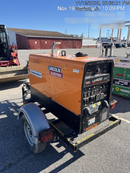 2022 Lincoln Electric LE400 Kubota V1505, Trlr, Cable Rack, Light Kit, ES Decals, T3