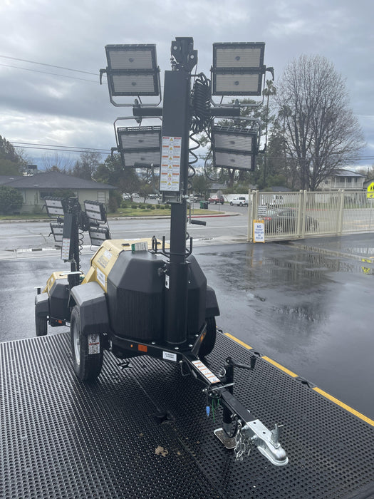 2022 Allmand NLV3GR (4) LED Light Fixture 350W, 23' Vertical Mast, 3kW Prime, Towable, ES Decals, T3