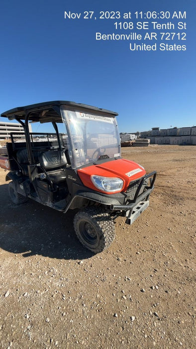 2021 Kubota RTV-X1140W-H Plastic Canopy, Windshield Acrylic Clear, LED Strobe Light, Wire Harness Kit, Back up Alarm