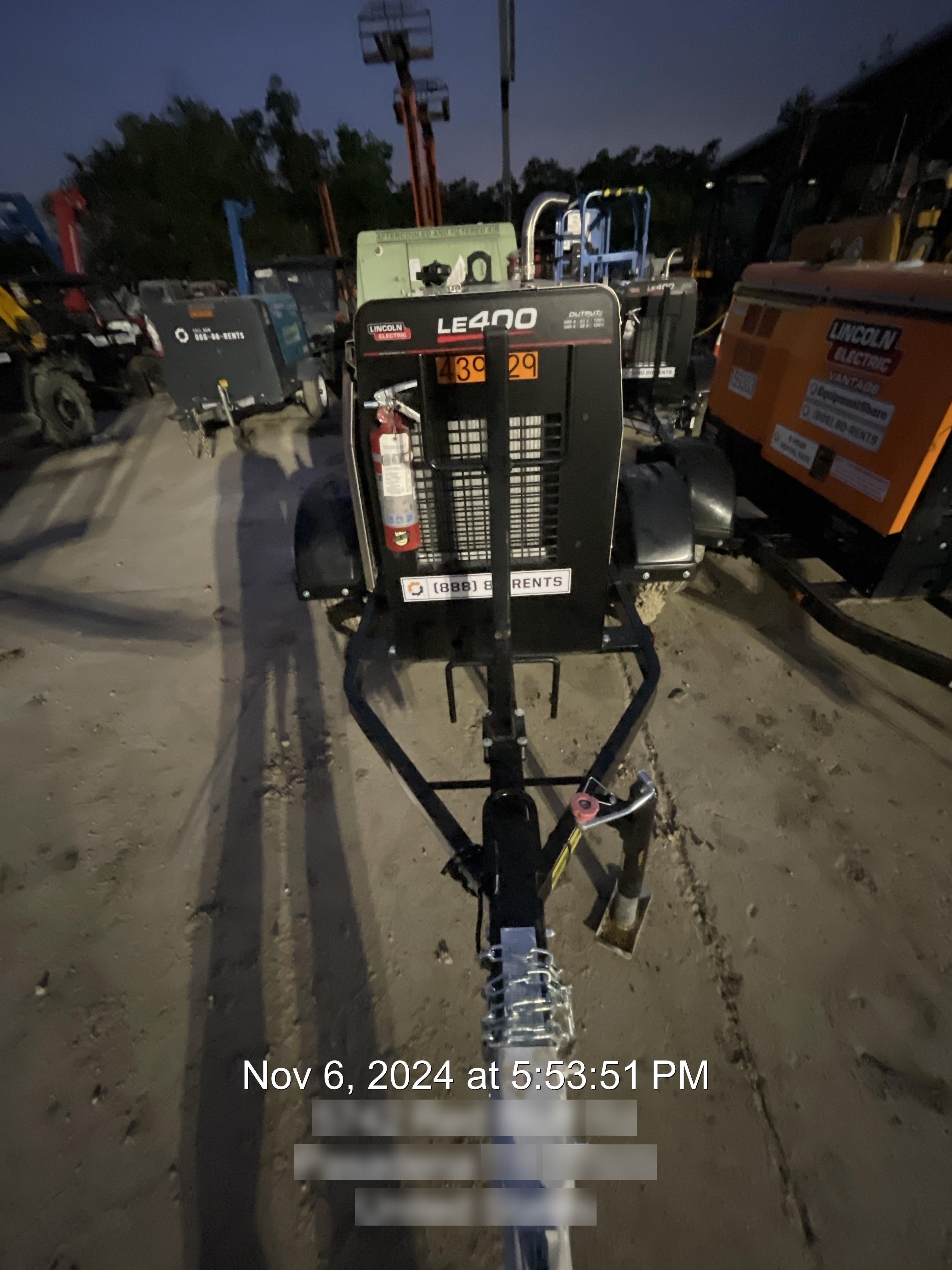 2024 Lincoln Electric LE400 Kubota V1505, Trlr, Cable Rack, Light Kit, ES Decals, T3