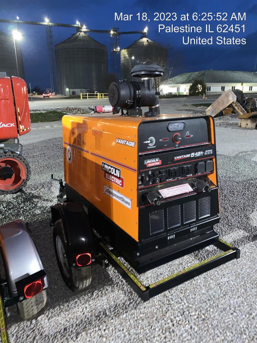 2021 Lincoln Electric Vantage 549X Ready Pak 3, ORANGE (includes trailer, cable rack, fender light kit)