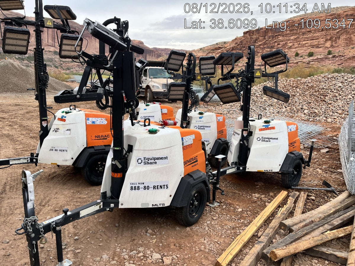 2024 Generac MLT2 Diesel, Flex Switch 120V Input, Powerzone Controller, 
(4) 320W LED Lights, 4kW Generator, 39.9 Gal Fuel Tank, 2" Ball, T3