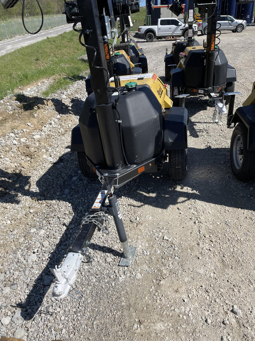 2021 Allmand NLV3GR (4) LED Light Fixture 350W, 23' Vertical Mast, 3kW Prime, Towable, Deep Sea L401, Leveling Jacks, Yanmar T4F 5.8hp