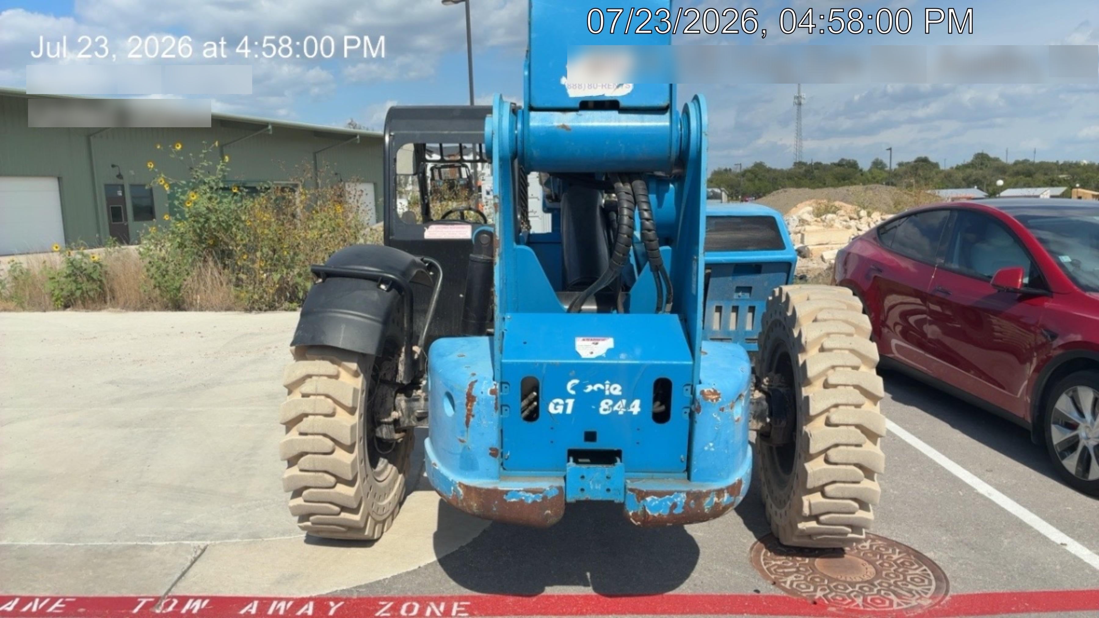 2017 Genie GTH-844 Diesel Engine, Solid Tires, 60" Carriage, Open ROPS