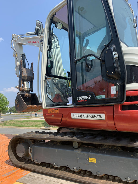 2020 Takeuchi TB250-2C Cab/Heat/Air, Rubber Tracks, Manual TAG QC