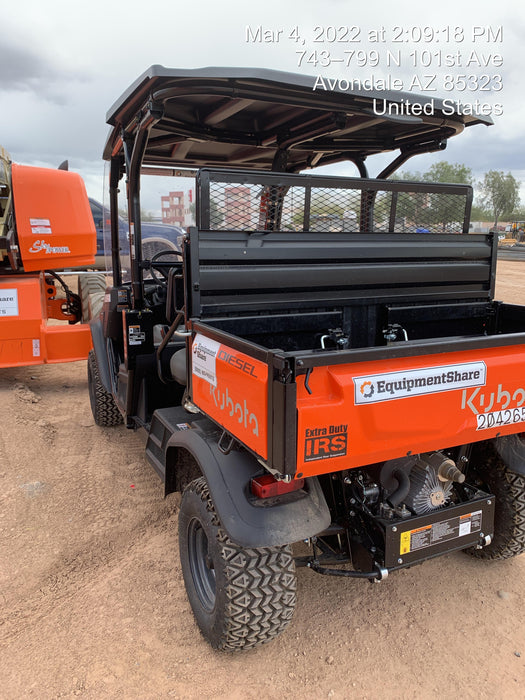 2022 Kubota RTV-X1140W-H Plastic Canopy, Windshield Acrylic Clear, LED Strobe Light, Wire Harness Kit, Back up Alarm