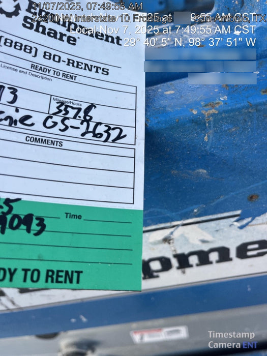 2019 Genie GS-2632 Folding rails with half height swing gate