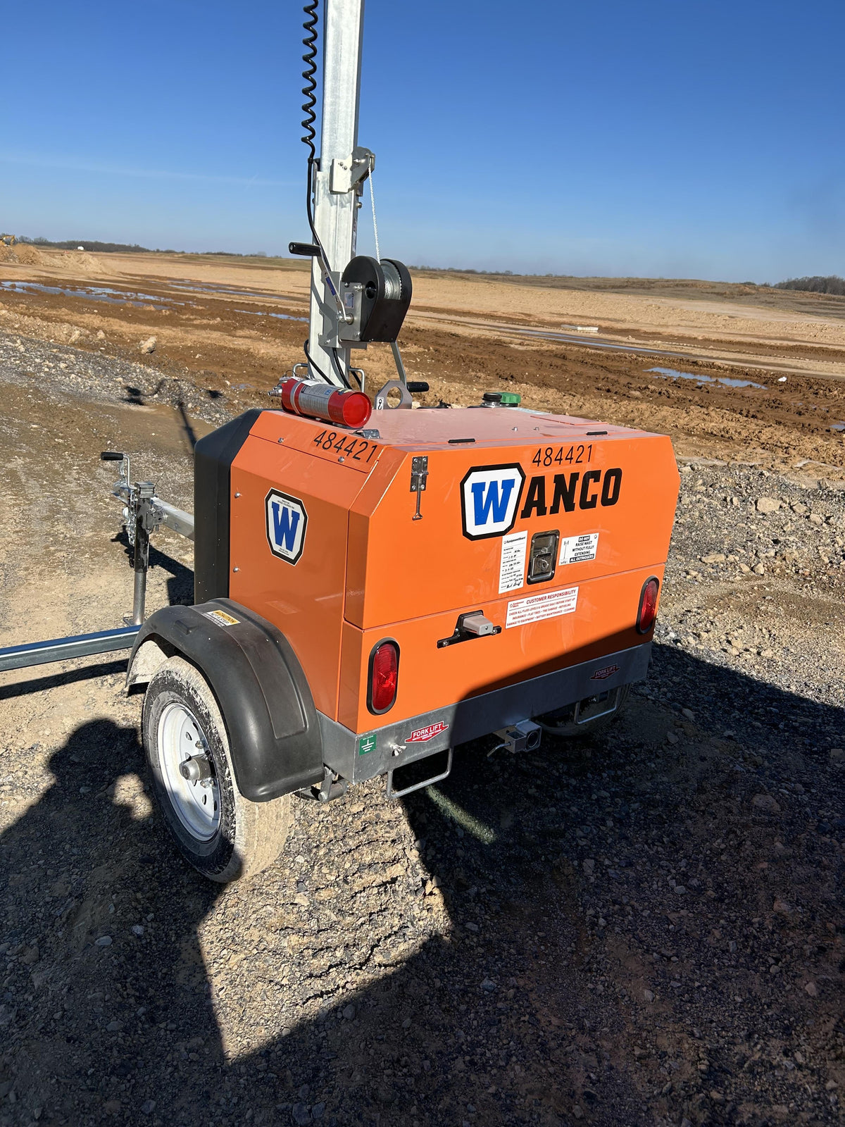 2024 Wanco WLTT-4MM4K Diesel, Mitsubishi L2E, 9.0HP @1800 rpm, Deep Sea Controller, Shore Power Plug, Auto Start, (4) 350W LED Floodlights, 4kW Generator, 60 Gal Fuel Tank, 2" Ball, T3